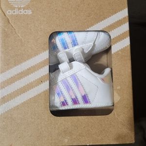 Adidas,  2K, white, pink, crib shoes
